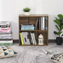 Wooden 2 Tier Storage Unit Cabinet-Walnut