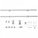 HOMCOM Wooden Sliding Door Kit Stainless Steel Smooth Operation Hardware Track Kit System Unit For Single Door 2000mm