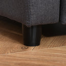 Single Seater Kids Sofa Chair with Footrest Recliner Upholstered Armchair for Children Playroom Bedroom Living room, Grey Linen