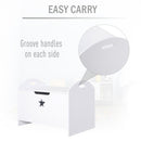 MDF Children's Toy Storage Chest w/ Safety Hinge White