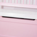 2-IN-1 Wooden Toy Box Kids Seat Bench - Pink