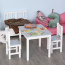 Kids Table and 2 Chairs Set 3 Pieces Toddler Multi-usage Desk for Indoor Arts & Crafts Study Rest Snack Time Easy Assembly Grey