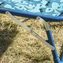 Outsunny Lounge Chair for Kids Recliner Foldable Portable with Adjustable Backrest Outdoor Beach Pool Camping 118 x 40 x 24cm Blue