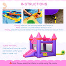 Outsunny Kids Bounce Castle House Inflatable Trampoline Slide 2 in 1 with Inflator for Kids Age 3-12