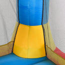 Outsunny Kids Bouncy Castle House Inflatable Trampoline with Blower for Kids Age 3-12 Football Field Design