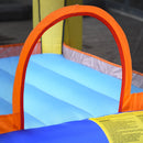 Outsunny Kids Bounce Castle House Inflatable Trampoline Slide Basket with Inflator for Kids Age 3-12 Monster Design w/ Carrybag