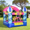 Outsunny Kids Bounce Castle House Inflatable Trampoline Basket with Inflator for Age 3-12 Castle Stars Design