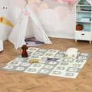 HOMCOM Kids Foam Puzzle Floor Tiles Baby Toddler Educational Play Mat 36 Pcs with Letters and Numbers Anti-slip Crawling Learning