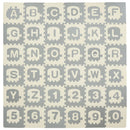HOMCOM Kids Foam Puzzle Floor Tiles Baby Toddler Educational Play Mat 36 Pcs with Letters and Numbers Anti-slip Crawling Learning