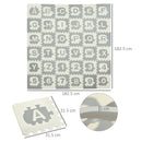 HOMCOM Kids Foam Puzzle Floor Tiles Baby Toddler Educational Play Mat 36 Pcs with Letters and Numbers Anti-slip Crawling Learning