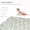 HOMCOM Kids Foam Puzzle Floor Tiles Baby Toddler Educational Play Mat 36 Pcs with Letters and Numbers Anti-slip Crawling Learning