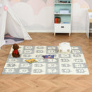 HOMCOM Kids Foam Puzzle Floor Tiles Baby Toddler Educational Play Mat 36 Pcs with Letters and Numbers Anti-slip Crawling Learning