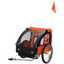 Trailer for Kids Steel Frame Children's 2-Seater Bike Trailer - Orange