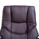 High Back PU Leather Office Chair Swivel Executive Seat Ergonomic W/Adjustable Height-Brown