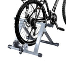 Indoor Bicycle Cyclone System Deluxe Fan Fly Wind Wheel W/ Foldable Turbo Trainer-Silver