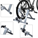 Indoor Bicycle Cyclone System Deluxe Fan Fly Wind Wheel W/ Foldable Turbo Trainer-Silver