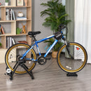 Indoor Bicycle Exercise Trainer w/ Bar Remote Control & Near-Universal Fit Black Magnetic Speed Bike Kinetic 5 Level Resistance