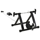 Indoor Bicycle Exercise Trainer w/ Bar Remote Control & Near-Universal Fit Black Magnetic Speed Bike Kinetic 5 Level Resistance