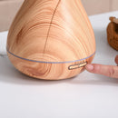 300ml Essential Oil Diffuser for Essential Oils Aromatherapy Diffuser Humidifier with Timer, 7 Colors Lights Changing, USB Connection, Auto-off for Home and Office, Wood Effect Brown & Water w/ Timer Auto Shutdown