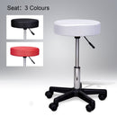 HOMCOM Salon Spa Swivel Massage Stool Beauty Facial Gas Lift Manicure Adjustable Tattoo Chair Seat-Red/White/Black