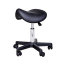 HOMCOM Salon Spa Swivel Saddle Stool Massage Beauty Therapy Gas Height Adjustable Chair - Black