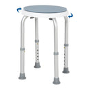 HOMCOM 360 Swivel Seat Bath Shower Stool Adjustable Height w/ Aluminium Frame Non-Slip Feet Chair Safe Support Home Assistance