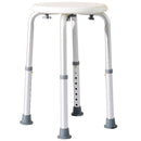 HOMCOM Adjustable Non-Slip Shower and Bath Stool,  32.5Wx41Dx35.5-54H cm-Cream White