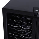 HOMCOM 12 Bottle Wine Cooler Mini Bar Refrigerator 11-18°C Adjustable Temperature Touch Control Led Lights Sleek Stylish Suitable for Home Bar Party Black