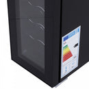 HOMCOM 12 Bottle Wine Cooler Mini Bar Refrigerator 11-18°C Adjustable Temperature Touch Control Led Lights Sleek Stylish Suitable for Home Bar Party Black