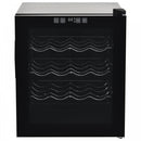 Homcom 16-Bottle Tempered Glass Mini Bar Cooler w/ LED Light Black