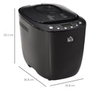 HOMCOM Break Maker Digital 550W 12-in-1 Programmed Bread Machine with 13-Hour Delay Timer 60 Minutes Keep Warm Function Non-stick Pan 3 Crust Colors 2 Loaf Size Black Timing and Warming