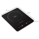 HOMCOM Portable Induction Hob Induction Cooker 2000W Single Hot Plate Electric Cooktop with 8 Power & Temperature Levels 4H Timer Child Lock Sensor Touch LED Display Ceramic Glass Panel Temp