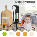 HOMCOM Immersion Hand Blender 1000W, 4 In 1 Handheld Stick Blender with Measuring Cup, Egg Whisk, Chopper Bowl