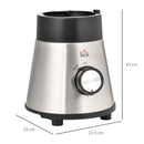 HOMCOM Blender Smoothie Maker Stainless Steel 900W Countertop Blender with 5 Speed Setting, Pulse Function, 1.5L Mix Cup, Portable Cup and Grinder for Ice, Fruit, Vegetable and Nut w/5 Fruit