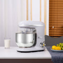 HOMCOM Stand Mixer - White with 6 Speeds and Pulse Setting, 1200W 5.5L Tilt Head Electric Cake Mixer with Stainless Bowl, Beater, Dough Hook and Whisk, Dishwasher Safe, Silver w/ Speed Setting