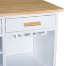 HOMCOM Rolling Kitchen Cart -White