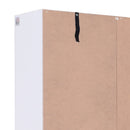4-Door Wooden Multi Storage Kitchen Cabinet with Doors & Drawers - White