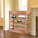 Wine Rack,70Wx22.5Dx70H cmx 24 Bottles  4-tier-Wood