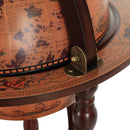 Wine Trolley Globe Dark Yellow Brown Shaped Retro Style Bar Cabinet Alcohol Storage Trolley Glass Bottle Holder 36CM