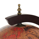Wine Trolley Globe Dark Yellow Brown Shaped Retro Style Bar Cabinet Alcohol Storage Trolley Glass Bottle Holder 36CM