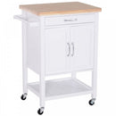 Kitchen Island W/ Drawer-White/Oak Colour