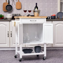 Kitchen Island W/ Drawer-White/Oak Colour
