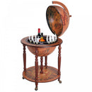 HOMCOM MDF Retro Globe Design Mini Bar Drinks Cabinet Brown