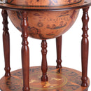 HOMCOM MDF Retro Globe Design Mini Bar Drinks Cabinet Brown