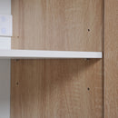 HOMCOM Kitchen Storage Trolley Cart Cupboard Rolling Island Shelves Cabinet with Door and Drawer Locking Wheels