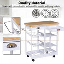 HOMCOM Kitchen Island, 74Wx37Dx76Hcm-White