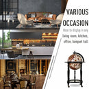 HOMCOM MDF Tri-Compartment Retro Globe Drinks Cabinet Brown
