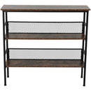 MDF Industrial 3-Tier Display Shelf - Brown