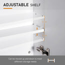 HOMCOM Wall Mounted Bathroom Mirror Storage Cabinet Cupboard with Adjustable Shelf Double Doors Mount w/ Door and Shelves