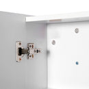 HOMCOM Wall Mounted Bathroom Mirror Storage Cabinet Cupboard with Adjustable Shelf Double Doors Mount w/ Door and Shelves